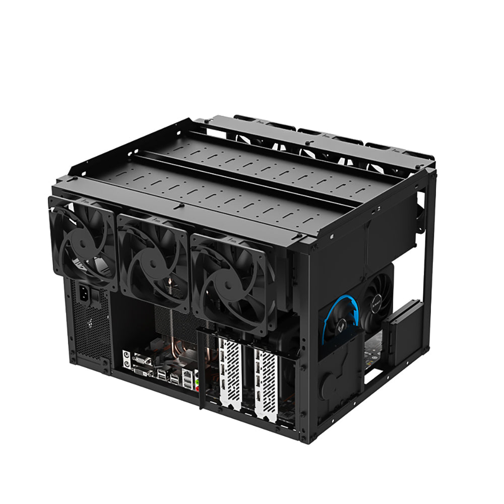 H24 v2 24+4 HDD Open Air PC Case DIY Test Bench Frame with 3.5 Inch Hard Drive Holders for Crypto Mining, Chia Farming XCH FIL BHD, NAS Storage Case