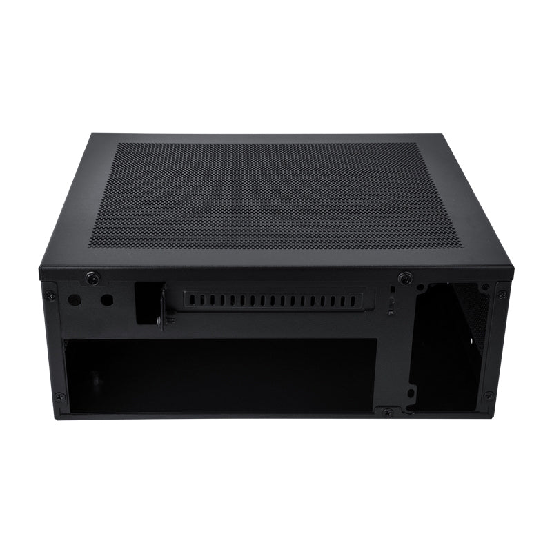 GM100 Mini PC Case 4.3L HTPC Chassis 2X USB 3.0 Fits Flex Power Supply, Single Slot GPU, ITX Motherboard