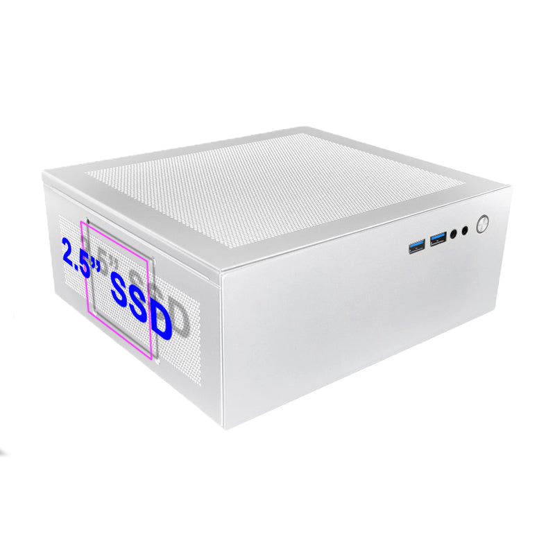 GM100 Mini PC Case 4.3L HTPC Chassis 2X USB 3.0 Fits Flex Power