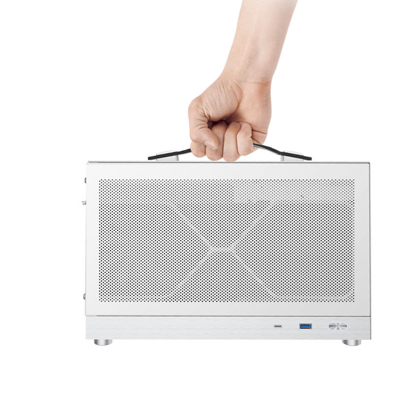 S300 Portable Mini-ITX PC Case with PCIe Cable Fit Dual-Slot GPU