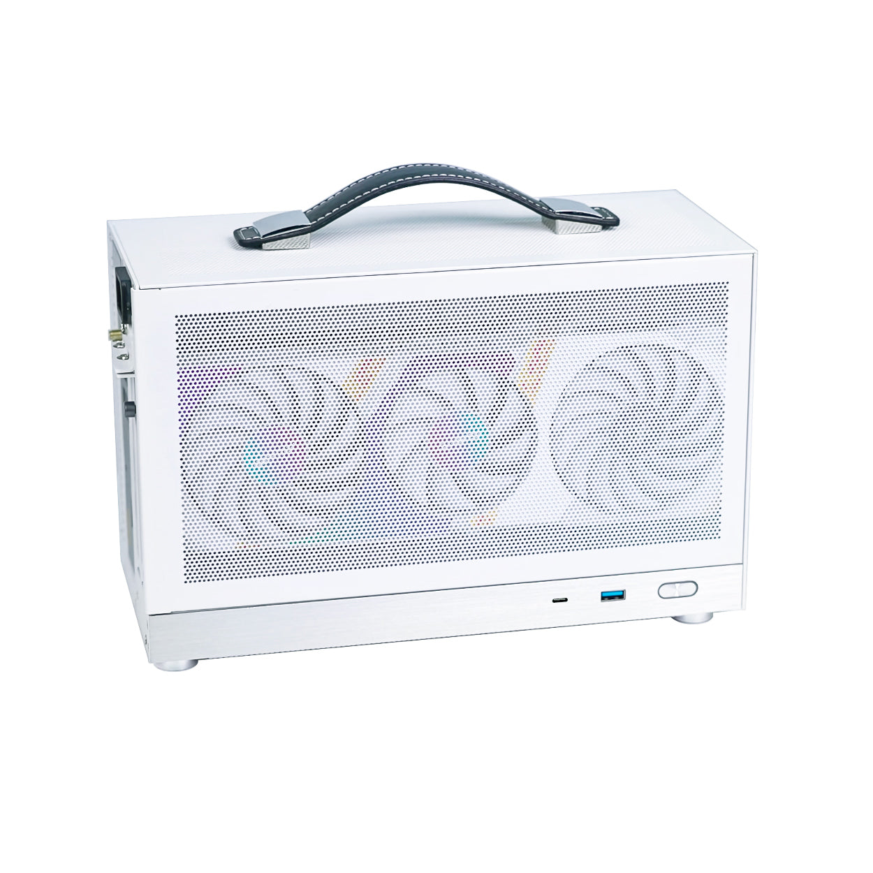 S300 Portable Mini-ITX PC Case with PCIe Cable Fit Dual-Slot GPU