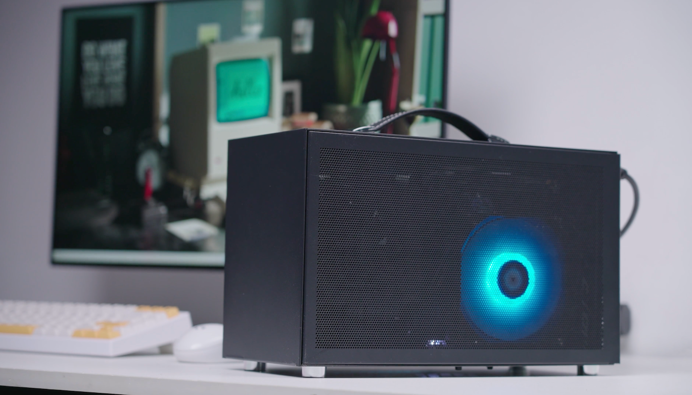 S400 Pro 10.8L Portable Mini-ITX PC Case with PCIe 4.0 Cable Fit Triple-Slot GPU