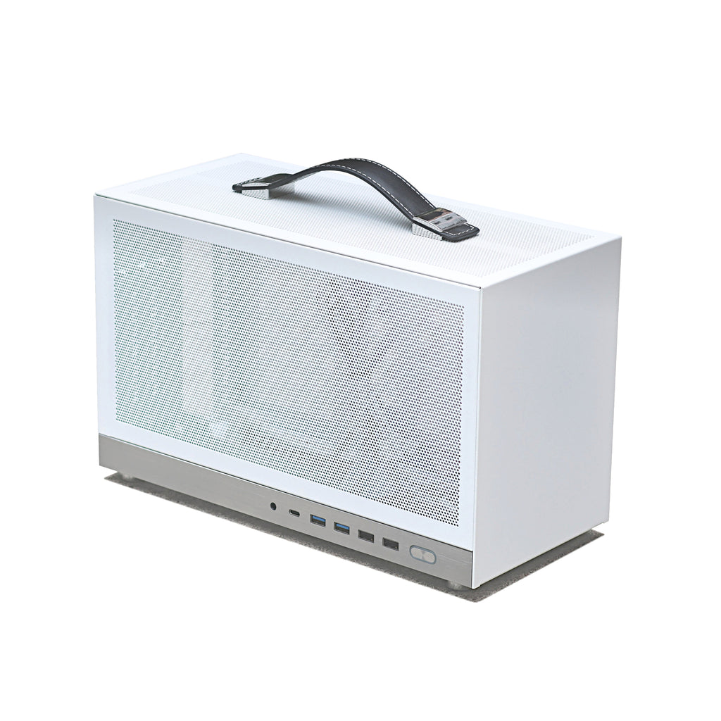 MiniNeo S400 Pro 10.8L Portable Mini-ITX PC Case with PCIe 4.0 Cable Fit Triple-Slot GPU