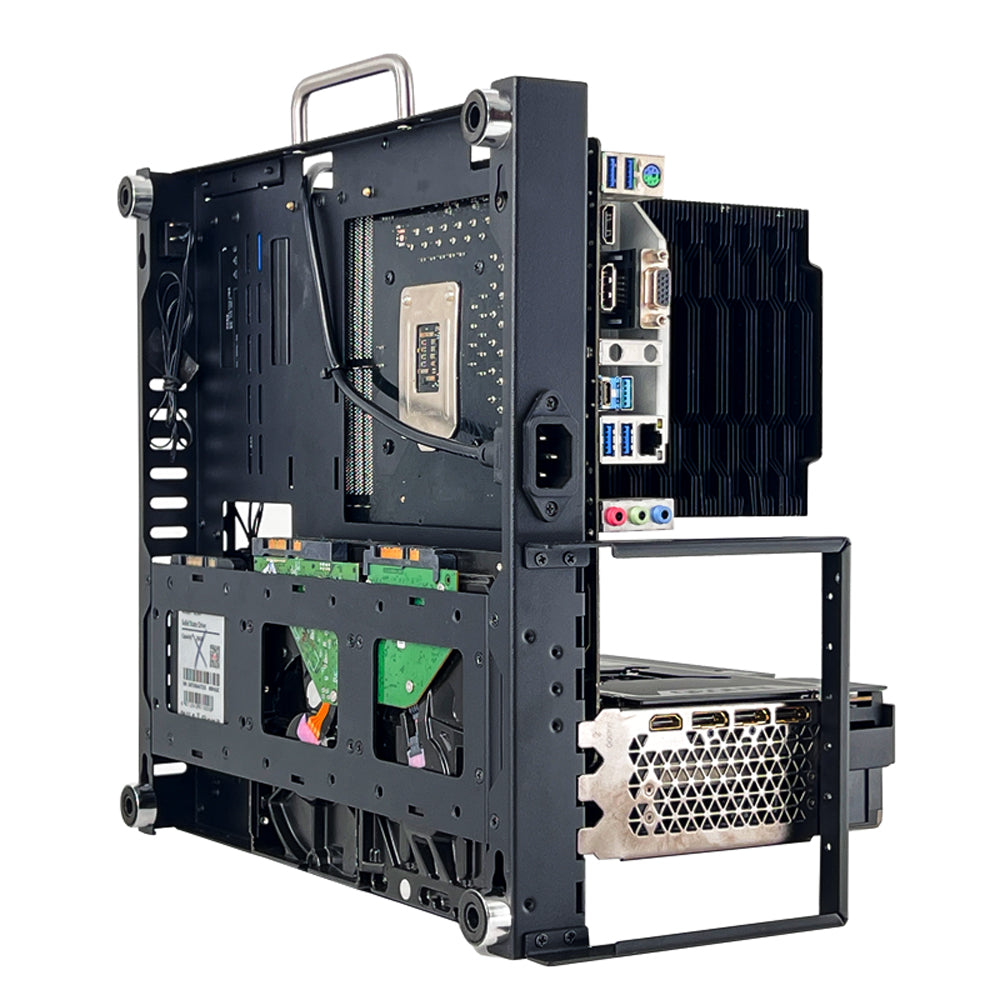 W02 E-ATX/ATX/mATX PC Test Bench Open Air Frame DIY Case Portable Wall-Mountable