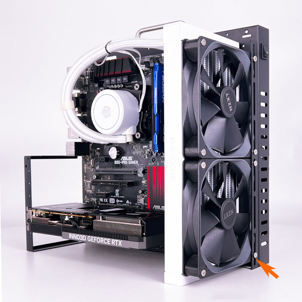 W02 E-ATX/ATX/mATX PC Test Bench Open Air Frame DIY Case Portable Wall-Mountable